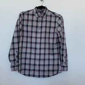 Banana Republic Mens SZ L Grant fit Non-iron grey